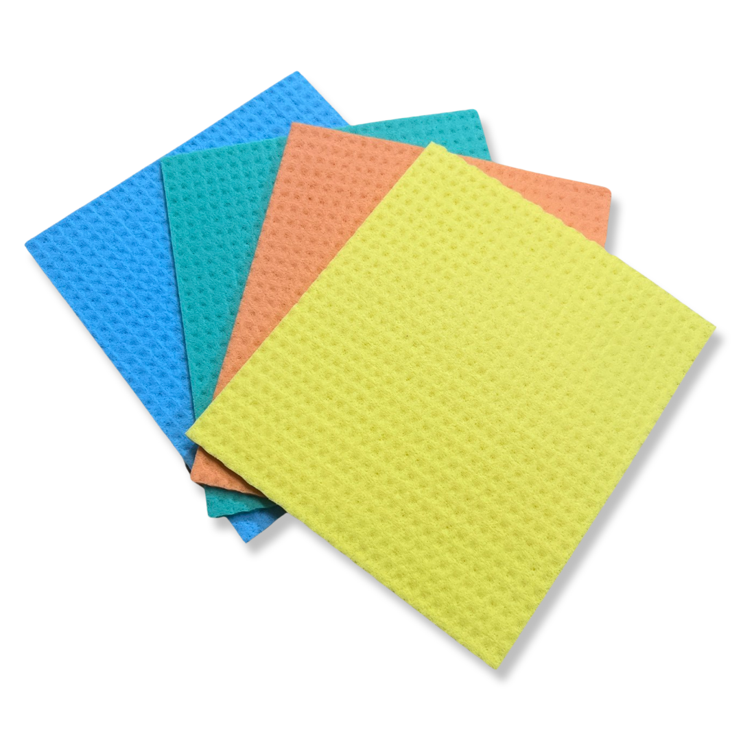 MAUS 40 stuks sponsdoekjes 20x18cm. 4 kleuren mix