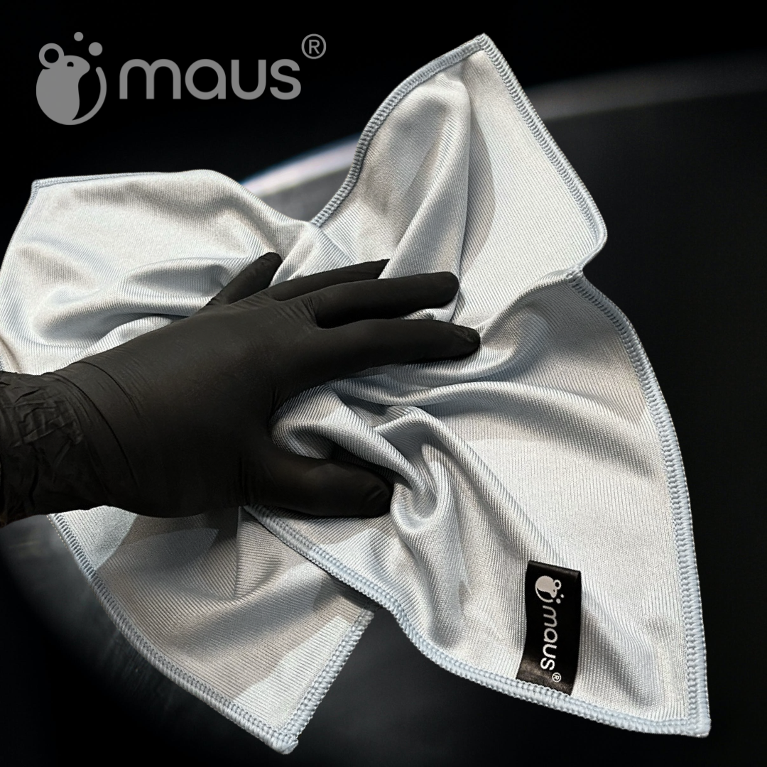 MAUS glas microvezeldoekjes groen 10 stuks - RVS doeken - 40x40cm