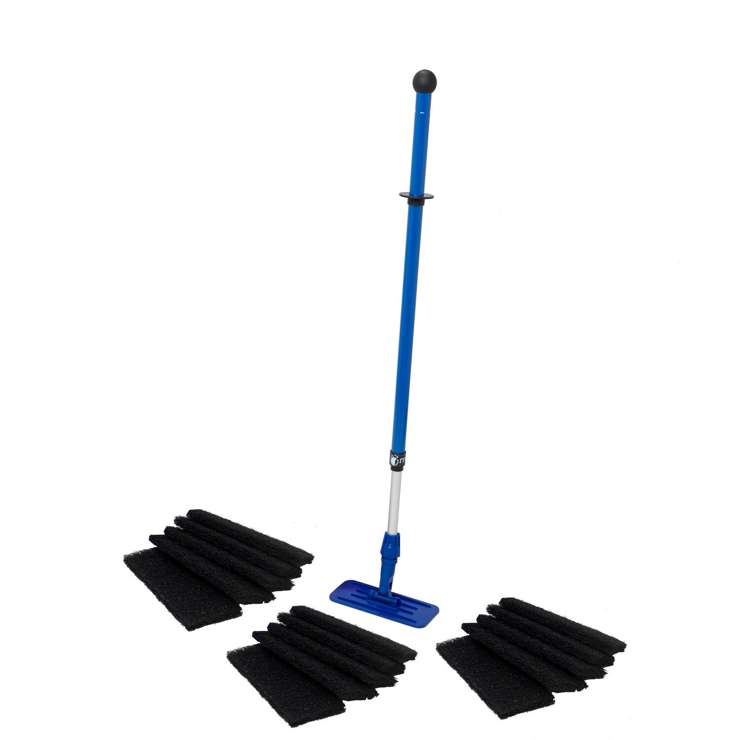 MAUS doodlebug zwart set compleet - 15 zwarte pads met steel en houder voor randreiniging