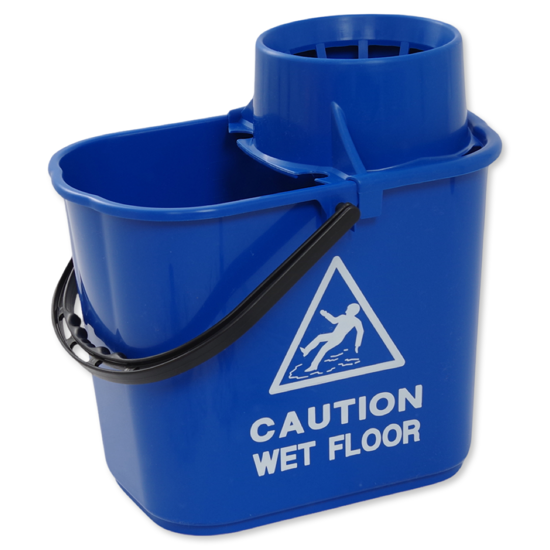 MAUS dweil mopset - 15 liter blauw - 2 microvezel dweilen - Reinig duurzaam