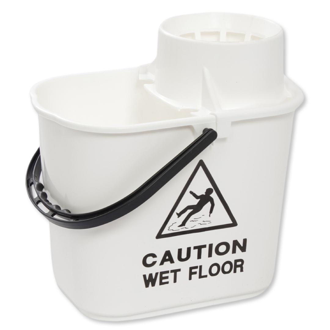 MAUS dweil mopset - 15 liter wit - 2 microvezel dweilen - Reinig duurzaam