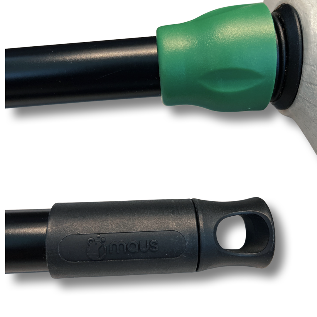 MAUS bezem binnen 50cm - zachte cocos zaalveger met steel 150cm - gerecycled - made in EU - zeer robuust