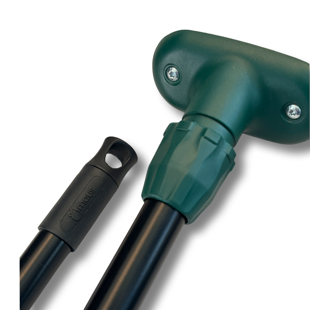 MAUS Classic bezem binnen 30cm - zachte cocos zaalveger van hout met steel - gerecycled - made in EU -zeer robuust