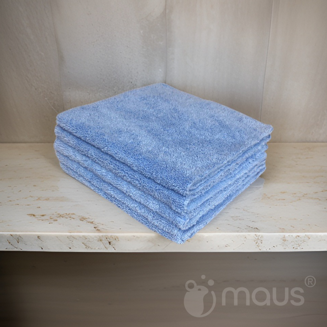 MAUS 5 stuks microvezel poetsdoek randloos 40x40cm.