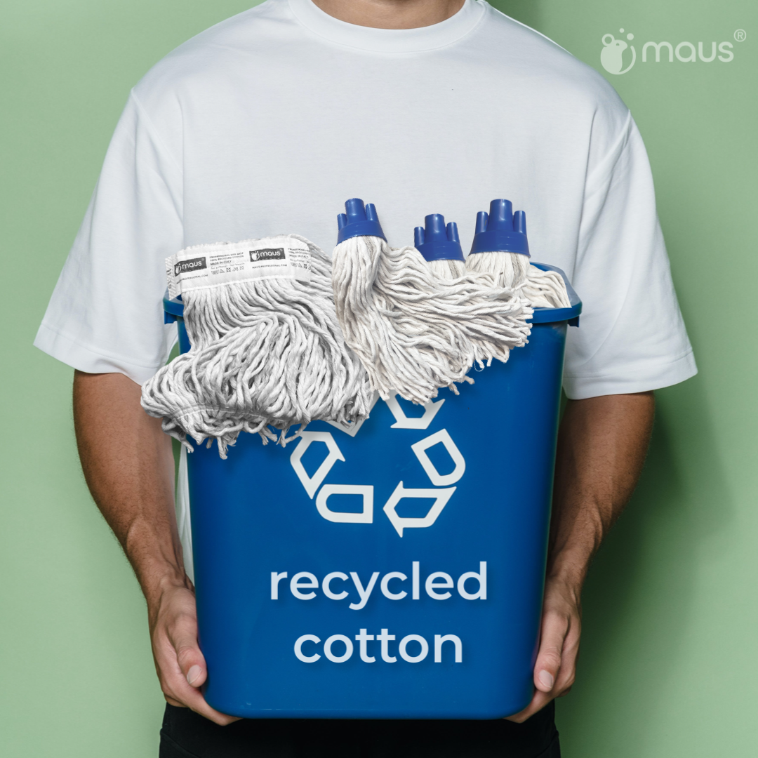 MAUS zwabberhoes 60 cm. van gerecycled katoen