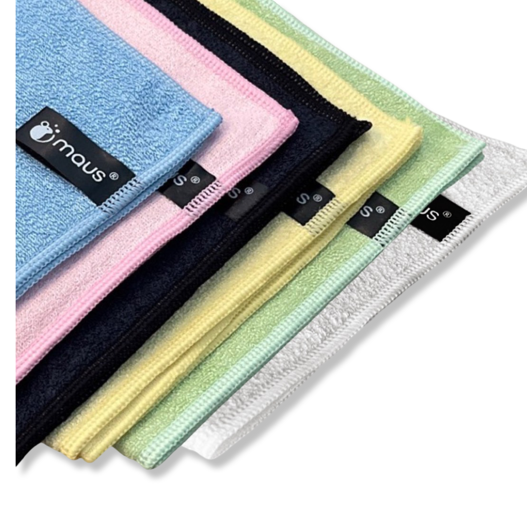 MAUS 10 stuks microvezeldoekjes geel 40x40cm.