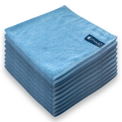 MAUS 10 chiffons microfibres bleus 40x40cm.