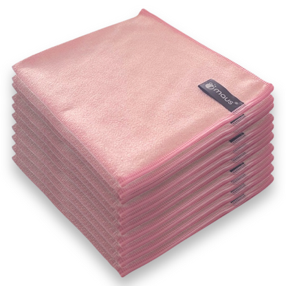 MAUS 10 chiffons en microfibre roses 40x40 cm.