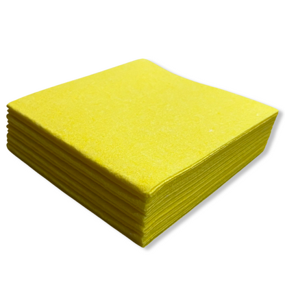 MAUS 10 serpillières jaunes. Qualité lourde 140 grammes