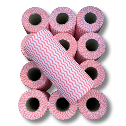 MAUS 12 x 50 household wipes on a roll - 600 cleaning wipes - red