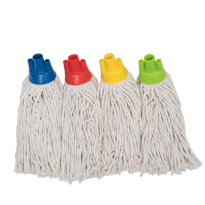 MAUS Spanish mop with handle - 4 mop heads in different colours