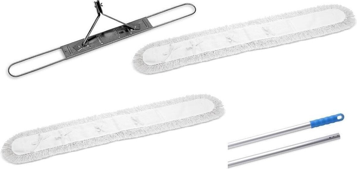 MAUS Zwabber set professioneel 110 centimeter inclusief 2 zwabberhoezen - Droog stofvrij maken van vloeren