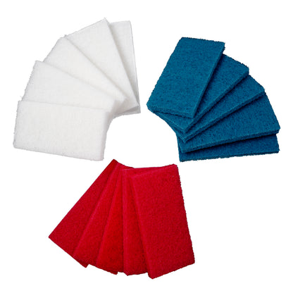 MAUS doodlebug set complete - 15 pads 5x white red blue with handle and holder for edge cleaning