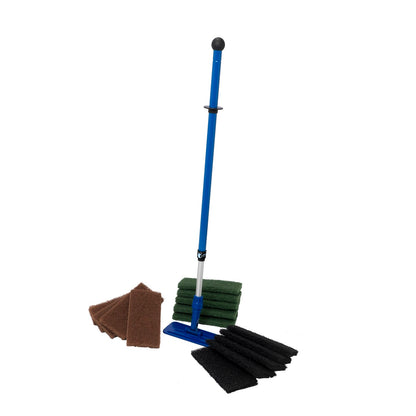 MAUS doodlebug set complete - 15 pads 5x green brown black with handle and holder for edge cleaning
