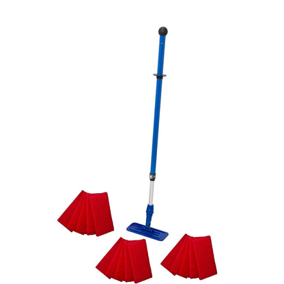 MAUS doodlebug red set complete - 15 red pads with handle and holder for edge cleaning