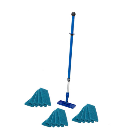 MAUS doodlebug blue set complete - 15 blue pads with handle and holder for edge cleaning