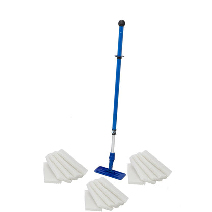 MAUS doodlebug white set complete - 15 white pads with handle and holder for edge cleaning