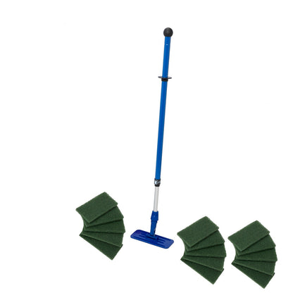 MAUS doodlebug green set complete - 15 green pads with handle and holder for edge cleaning