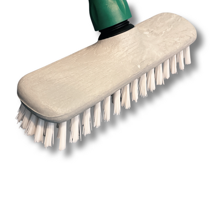 Balai-brosse MAUS avec manche - brosse à récurer 25 cm. polyamide blanc - récureur avec long manche de 150 cm.
