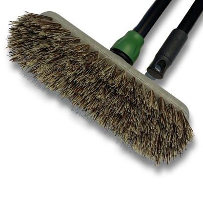 MAUS brosse à récurer dure avec manche - brosse 25 cm. fibres naturelles - brosse avec manche