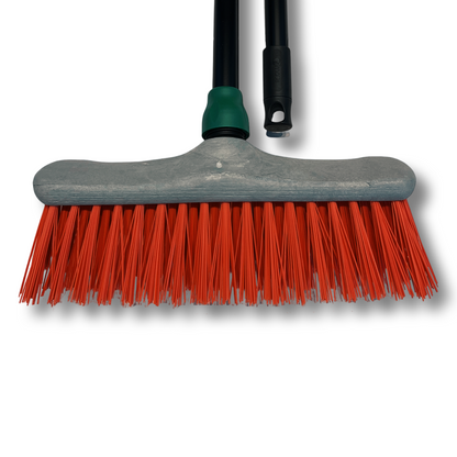 MAUS outdoor broom 30cm - street broom with 150cm handle - recycled PET - made in EU - robust broom