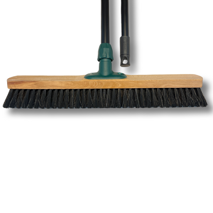 MAUS Classic indoor broom 50cm - soft horsehair wooden soft broom with handle - made in EU - very robust