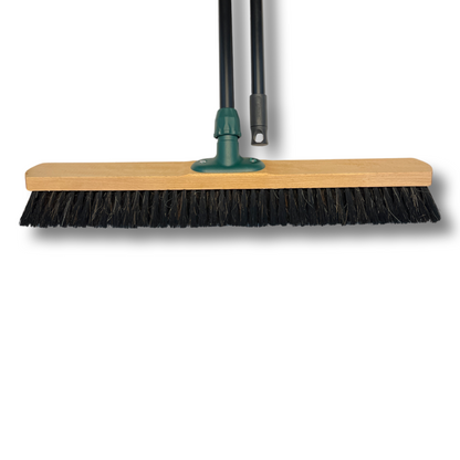 MAUS Classic indoor broom 60cm - soft horsehair wooden soft broom with handle - made in EU - very robust