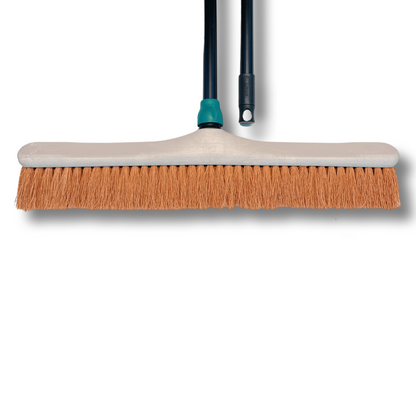 MAUS indoor broom 60cm - soft coconut fibre soft broom with 150cm handle - recycled - made in EU - very robust