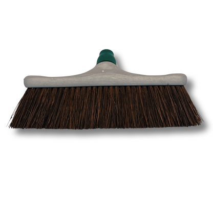 MAUS outdoor broom 30cm - bassine street broom with 150cm handle - natural fibres - made in EU - robust broom