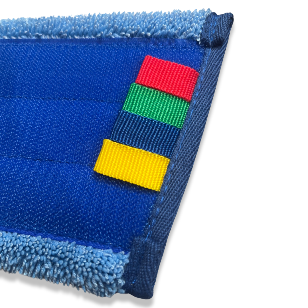 MAUS vlakmop velcro dweil 45 cm microvezel blauw
