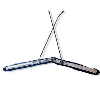 MAUS scissor sweeper with handle and 2x 100 cm covers - adjustable sweeper