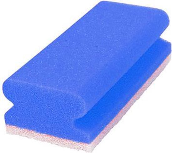 MAUS schuurspons met greep blauw, grootverpakking 100 stuks