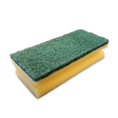 MAUS grove schuurspons met greep geel-groen – detail van het grove schuurlapje