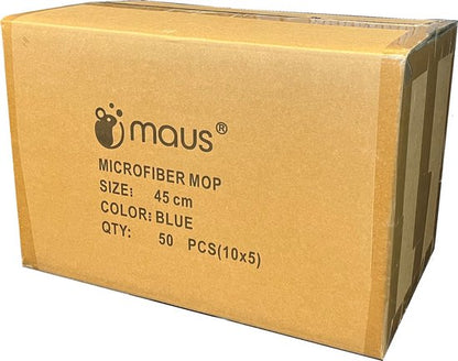 MAUS microvezel vlakmop 45 cm blauw – afbeelding 3