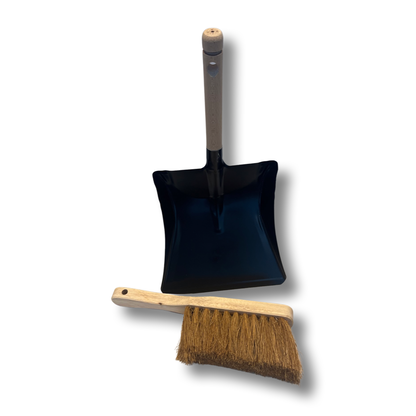 MAUS Kehrset schwarz - Innen und Außen - Kokosbesen 30cm.